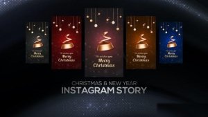 Videohive Christmas & New year instagram Story Openers template preview