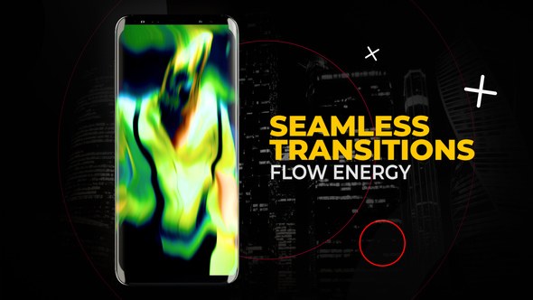 Videohive Vertical Flow Energy Transitions | After Effects Elements template preview