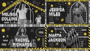 Caution Fashion Premiere Pro template preview