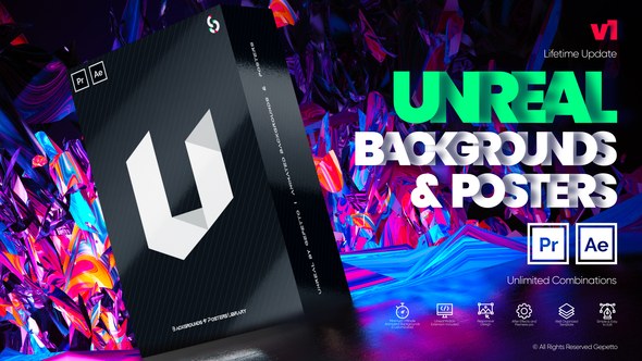 Videohive Unreal I Backgrounds and Posters Elements template preview