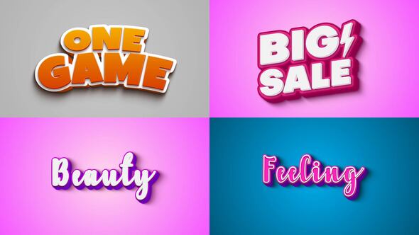 Videohive Text Effect - 3D Style 05 Titles template preview