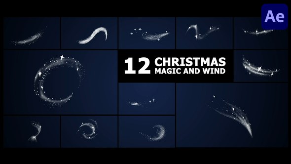 Videohive Christmas Magic Wind Elements | After Effects Elements template preview