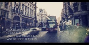 Videohive Broken Window 2 Video Displays template preview