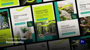 Videohive Social Media Reels - Sustainability Premiere Pro Templates Product Promo template preview