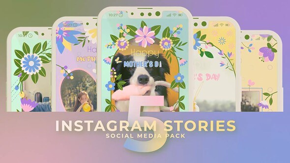 Mothers Day Vertical Instagram Stories Premiere MOGRT Premiere Pro template preview