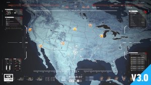 Videohive HUD World Map Pack Elements template preview