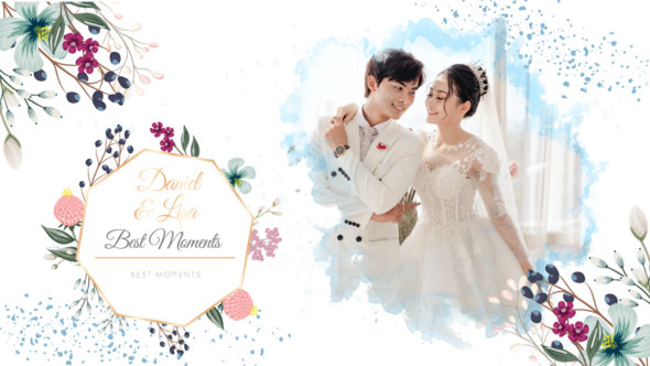 Videohive Ink Romantic Wedding Slideshow 42479407 Video Displays template preview