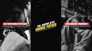 Videohive 20 Vertical Grunge Paper Grain Noise Overlays Pack Elements template preview