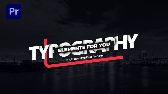 Kinetic Big Titles for Premiere Pro Premiere Pro template preview