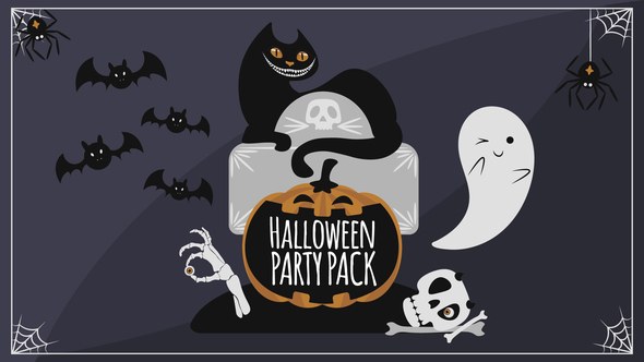 Videohive Halloween Party Pack Titles template preview