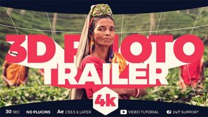 3D Photo Trailer Video Displays template preview