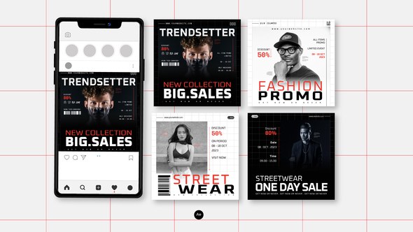 Videohive Streetwear Promotion Instagram Post Product Promo template preview