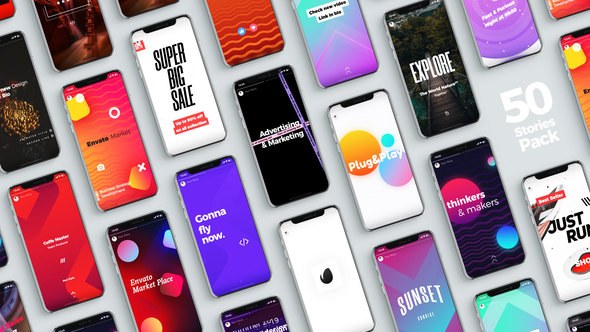 50 Stories Pack Video Displays template preview