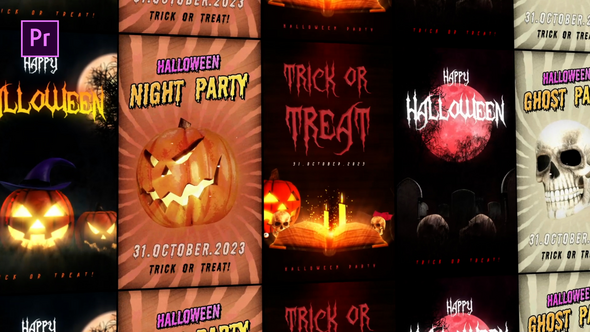 Halloween Spooky Stories Pack Premiere Pro template preview