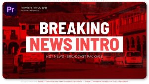 Hot News Broadcast Package Premiere Pro template preview