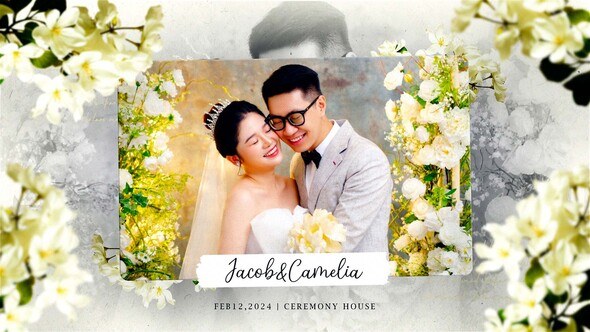 Videohive Wedding Slideshow | Floral Wedding Photos Video Displays template preview