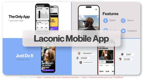 Videohive Laconic Mobile Application Promo Product Promo template preview