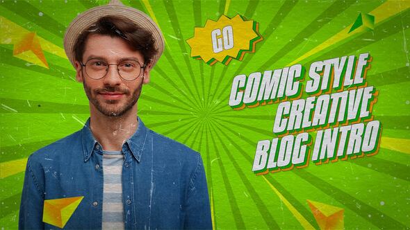 Videohive Comic Style Blog Intro Openers template preview
