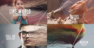 Line World Slideshow Video Displays template preview