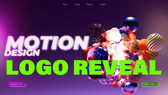 Videohive Abstract Colorfully Balls Company Logo Reveal Logo Stings template preview