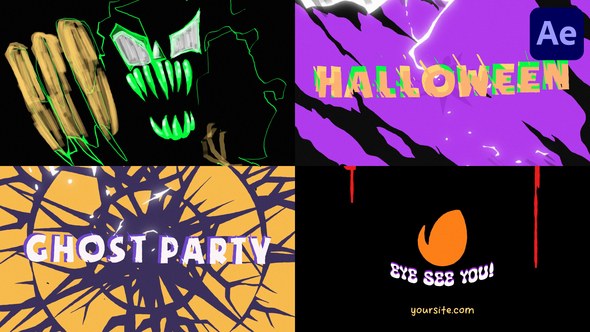 Videohive Horror Monster Logo Opener for After Effects Logo Stings template preview