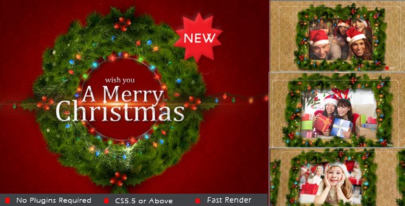 Christmas Album Video Displays template preview