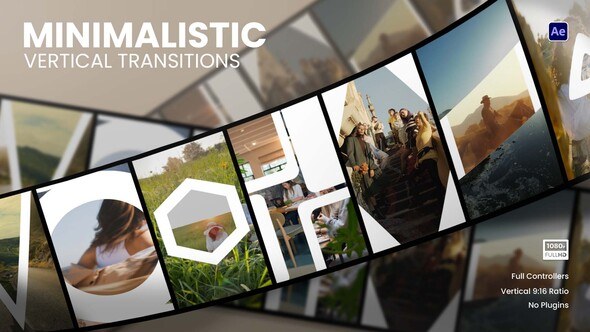 Videohive Minimalistic Vertical Transitions Elements template preview