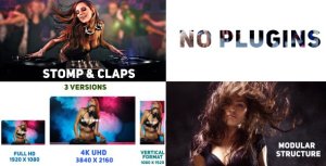 Rhythmic Slides and Typo Video Displays template preview