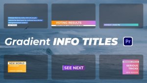 Gradient Info Titles Premiere Pro template preview