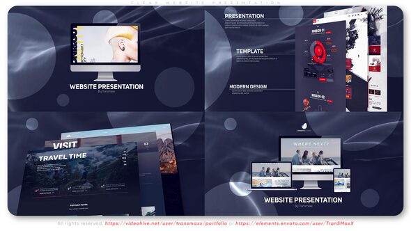 Videohive Clear Website Presentation Product Promo template preview