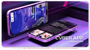 Videohive Cyberpunk App Promo Product Promo template preview
