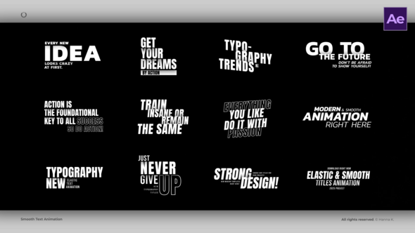 Videohive Smooth Text Animation - AE Titles template preview