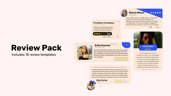 Videohive Reviews Pack 52698856 Titles template preview