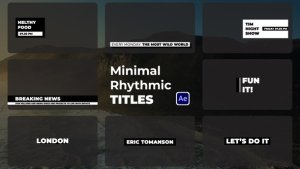 Videohive Minimal Rhythmic Titles Titles template preview
