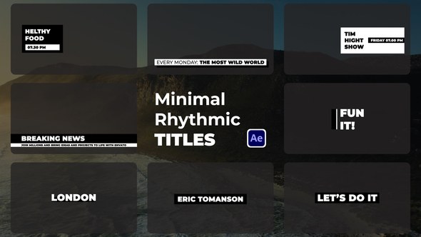 Videohive Minimal Rhythmic Titles Titles template preview