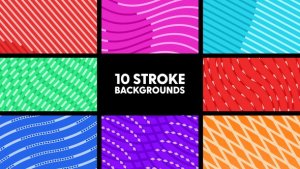 Videohive Stroke Backgrounds Elements template preview
