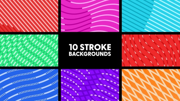 Videohive Stroke Backgrounds Elements template preview