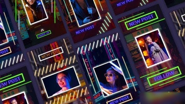 Videohive Light Transition Instagram Story Frames After Effects Template Elements template preview