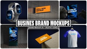 Videohive Minimal Business Mockups вЂ“ Logo, Card & Brand Identity Templates Product Promo template preview