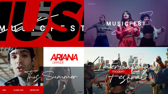 Videohive Music Typography Slideshow Product Promo template preview