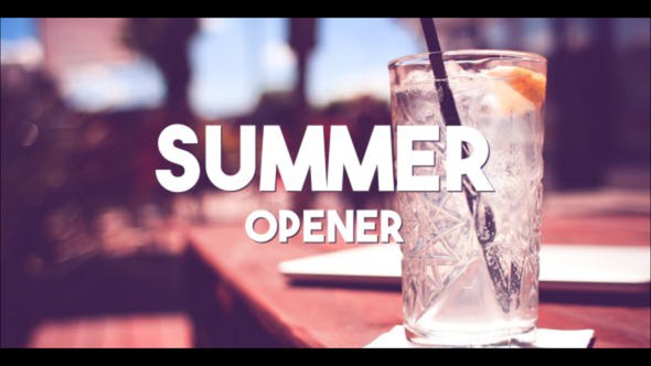 Videohive Summer Typography Slides Openers template preview