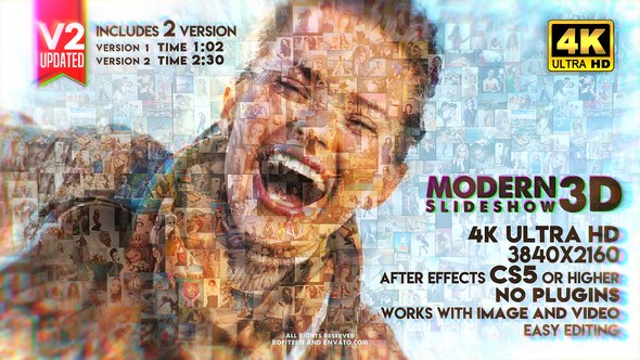 Videohive Modern Slideshow 3D Video Displays template preview