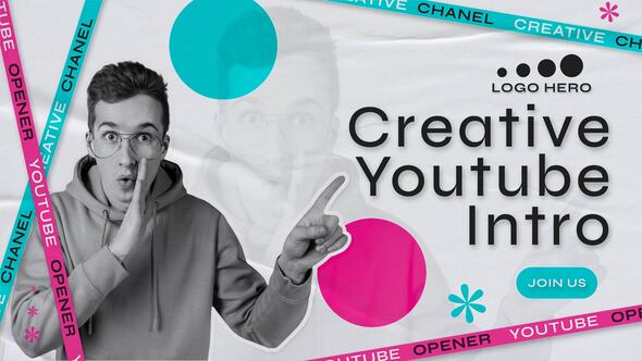 YouTube Vlog | Podcast Intro | MOGRT Premiere Pro template preview