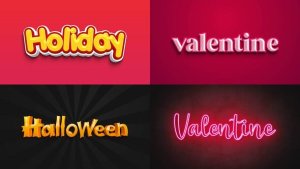 Videohive Text Effect - Holiday Style Titles template preview