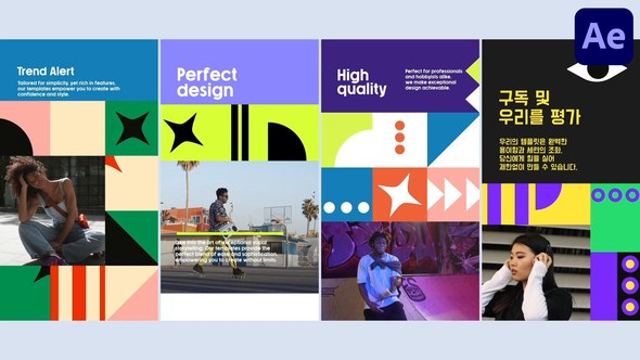 Videohive Abstract Shapes Social Media Stories for After Effects Openers template preview