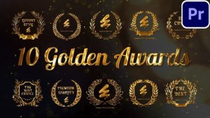 10 Golden Awards MOGRTs For Premiere Pro Premiere Pro template preview