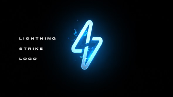 Videohive Lightning Strike Logo 55213189 Logo Stings template preview