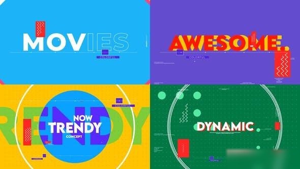 Videohive Dynamic Typographic Intro Openers template preview