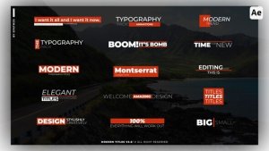 Videohive Modern Titles v2.0 | After Effects Titles template preview