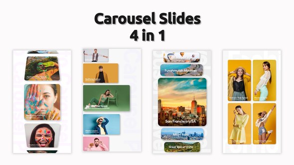 Videohive Carousel Verical 4 in 1 Openers template preview